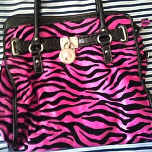 Super cute Pink and Black Zebra print purse